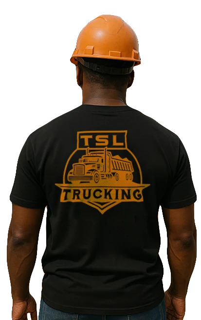 TSL Trucking branding on workwear